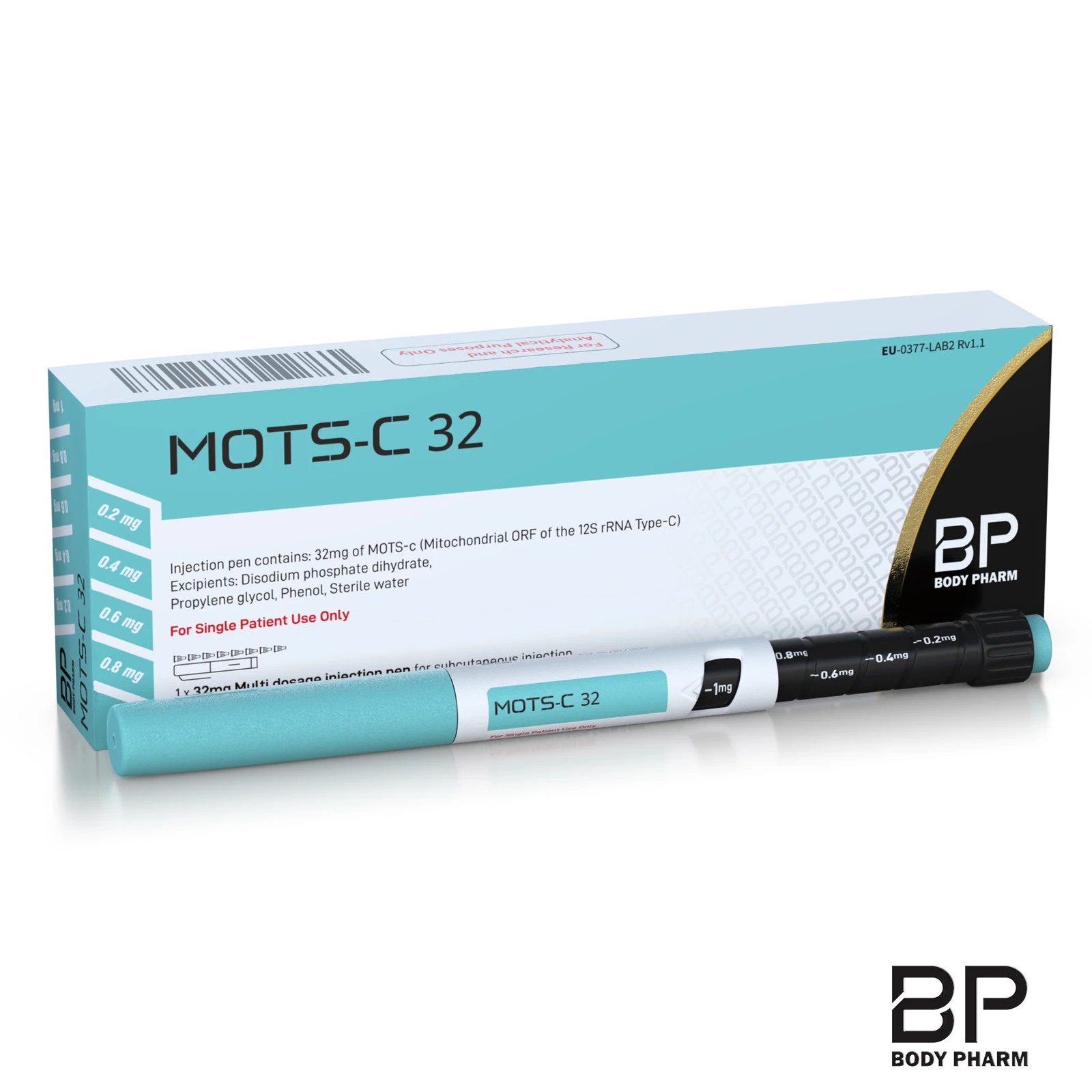 MOTS-C 32 research pen carton, 32 mg · 3 ml