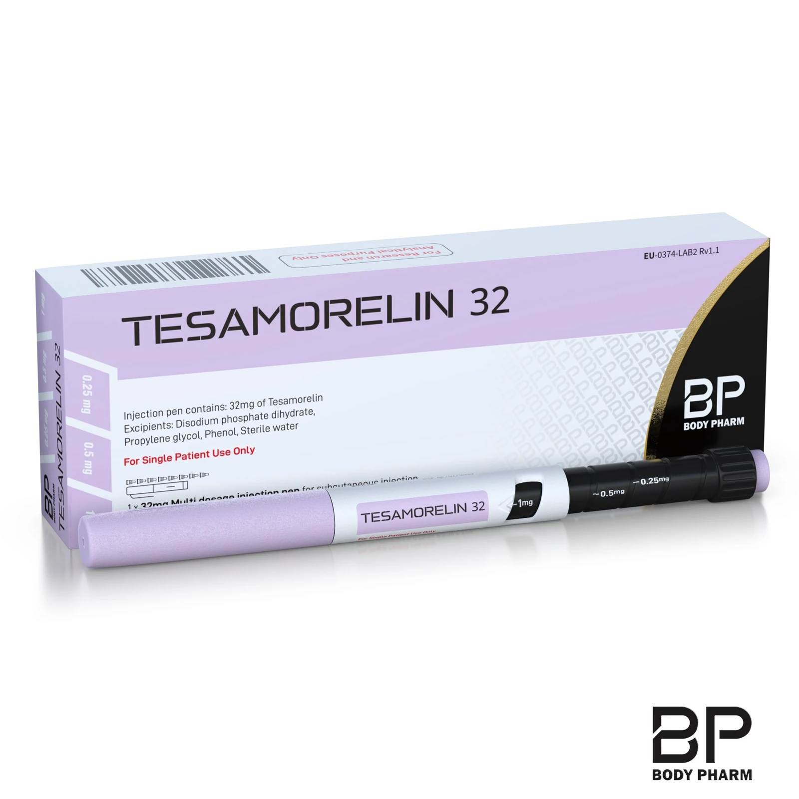 TESAMORELIN 32 research pen carton, 32 mg · 3 ml