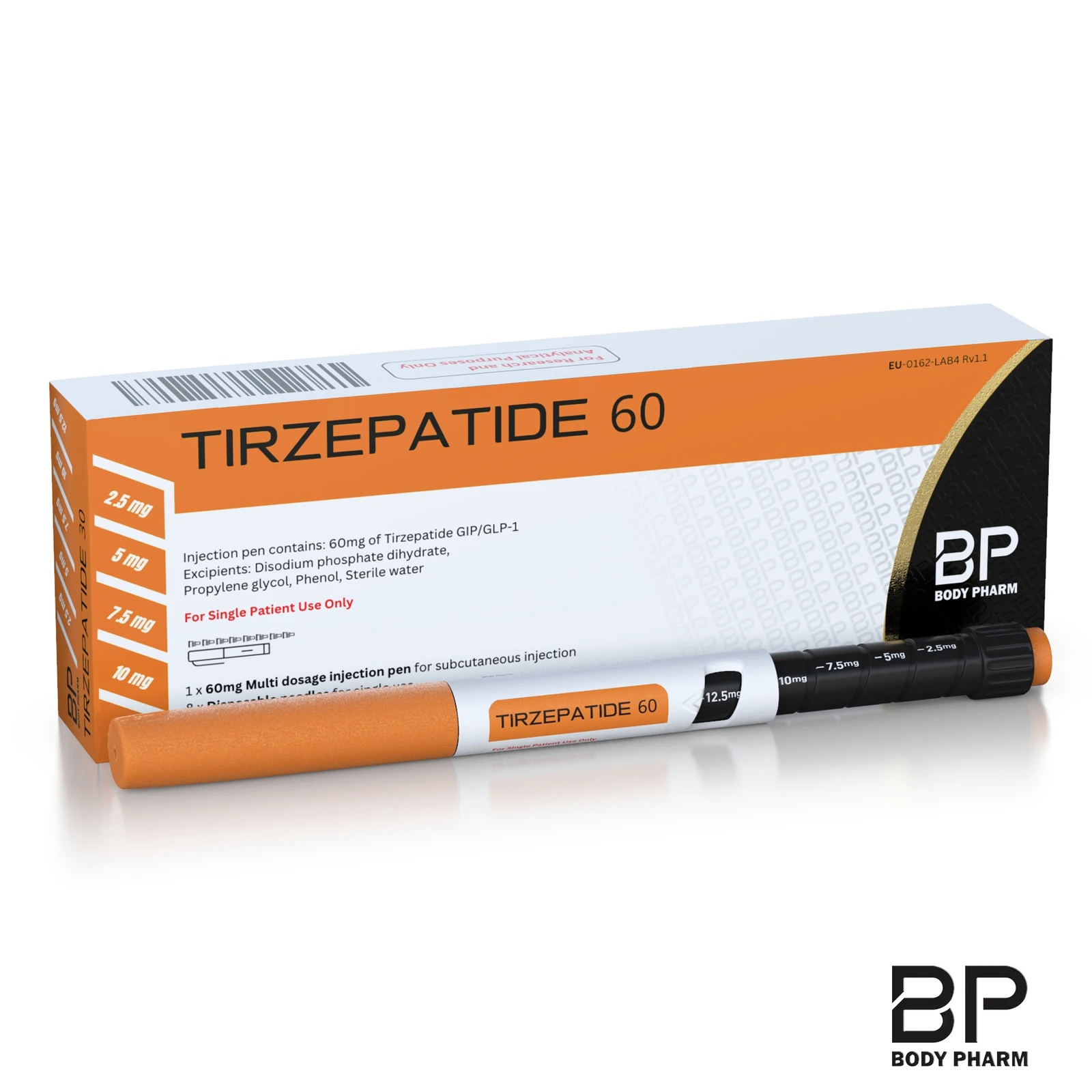TIRZEPATIDE 60 research pen carton, 60 mg · 3 ml